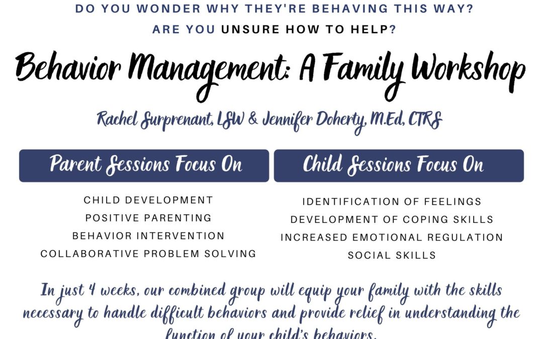 Behavior Management: a Family Workshop